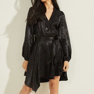 Guess Eco Doha Wrap Dress XS Jet Black